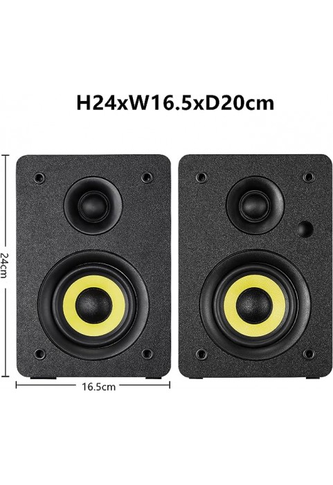 BS15-black-Dual mode bookshelf speakers, 4-inch studio monitor and hi-fi mode