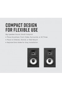 BS20-Bookshelf surround speakers - High resolution audio certified, (pair, Midnight black)