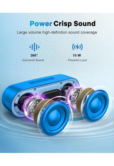 PAS754-Waterproof portable speaker Stereo (blue)