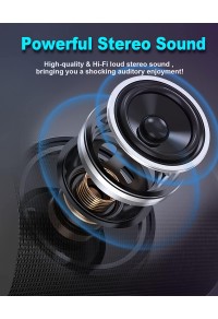 PAS757-15W Portable Bluetooth speaker with cold dynamic LED lights(Black