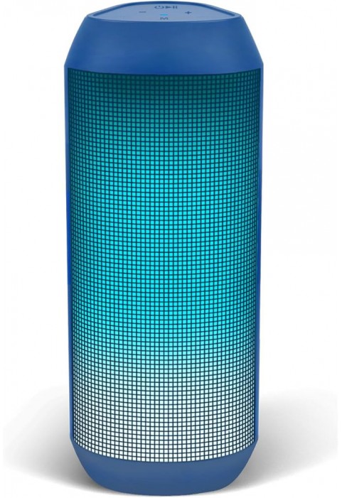 PAS758-15W Portable Bluetooth speaker with cold dynamic LED lights(Dark Blue