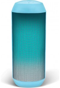 PAS759-15W Portable Bluetooth speaker with cold dynamic LED lights(Light Blue
