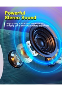 PAS760-15W Portable Bluetooth speaker with cold dynamic LED lights( Light Purple