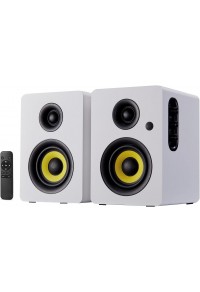 BS16-white -Dual mode bookshelf speakers, 4-inch studio monitor and hi-fi mode
